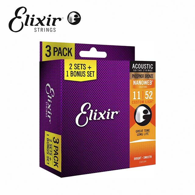 ELIXIR EXXF-16544 民謠木吉他套弦三包裝