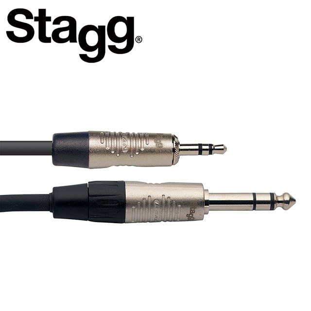 STAGG NAC2MPSPSR 3.5mm 對 6.3mm 立體聲公頭 2M音源線
