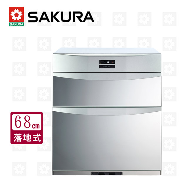 櫻花牌 落地式熱風迴圈臭氧殺菌烘碗機(高68cm) Q-7592B。限北北基配送。
