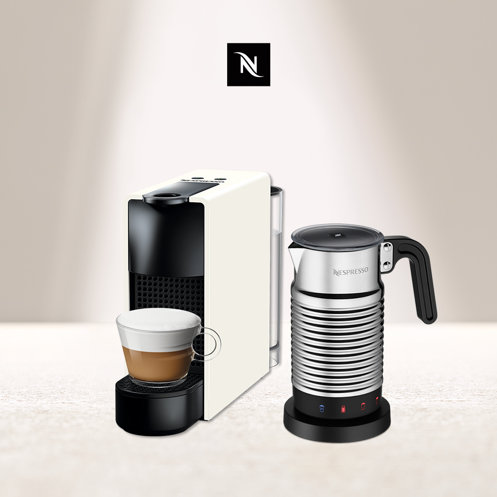 Nespresso Essenza Mini 膠囊咖啡機 Aeroccino 4 全自動奶泡機組合 (Essenza Mini 可選色)