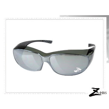可包覆近視眼鏡於眼鏡內！【Z-POLS代理專業款】近視專用!舒適PC防爆抗UV400紫外線太陽眼鏡，