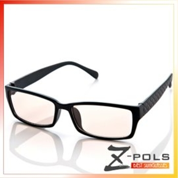 抗藍光最佳利器！ 經典質感黑(韓流格紋圖騰)MIT視鼎Z-POLS專業設計PC材質 抗藍光眼鏡