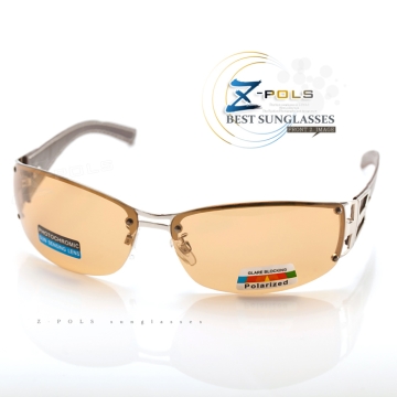 ☆視鼎Z-POLS 偏光系列☆金屬時尚皮革復古寬版款 寶麗來褐色Polarized偏光頂級眼鏡，新上市！