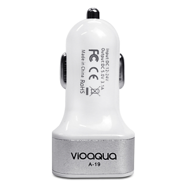 VIOAQUA 極速指標-2.1A大電流雙USB車充