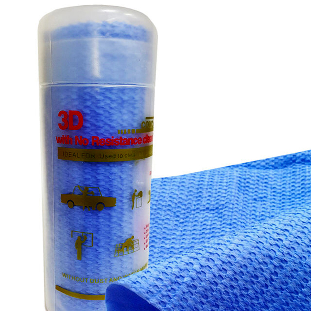 LIERJIA 3秒軟化-最新無阻力 3D立體PVA 吸水擦拭巾-藍(43x32cm) PVAS-01B