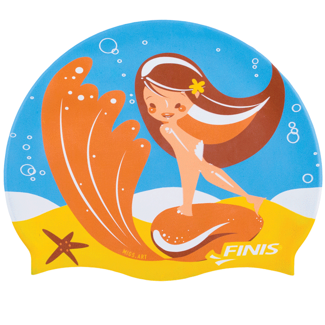 FINIS兒童彩色矽膠泳帽 - 小人魚系列