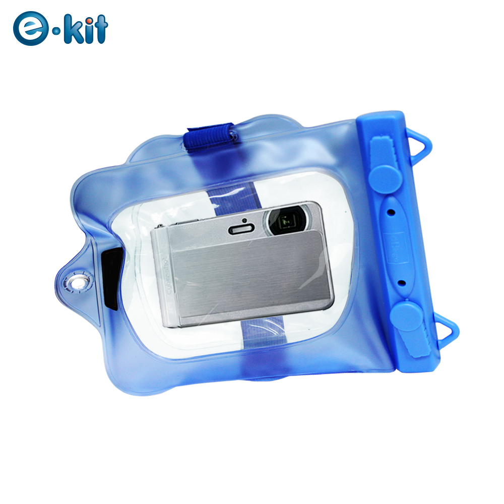 e-kit逸奇 相機防水袋保護套含頸掛式吊帶/臂掛式吊帶/拭鏡布 SJ-P121