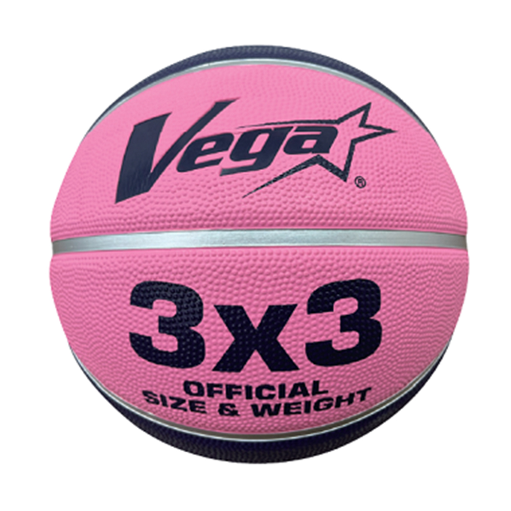Vega 新一代Smile柔軟橡膠削邊籃球 粉(OBR-607)6號球