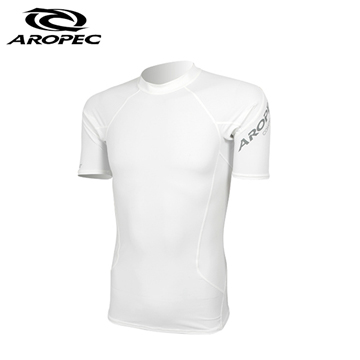 AROPEC Compression Sleeveless Top II 男款運動機能壓力衣 短袖 白