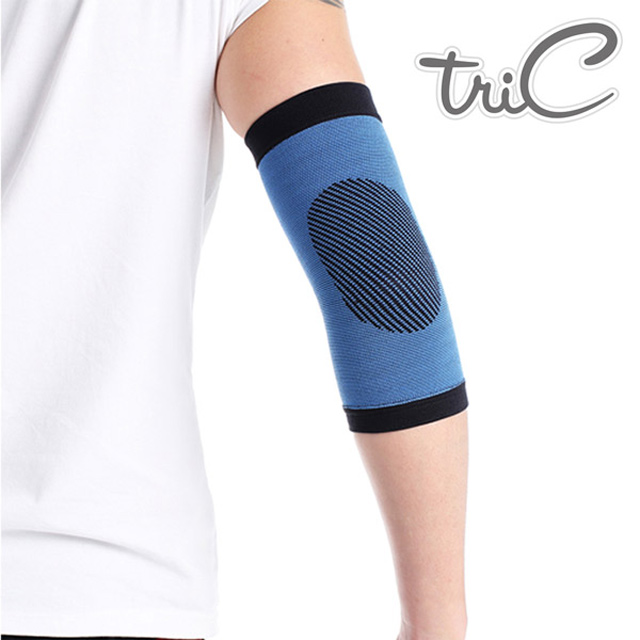 【Tric】台灣製造 專業運動防護用具-手肘護套 藍色(1雙)