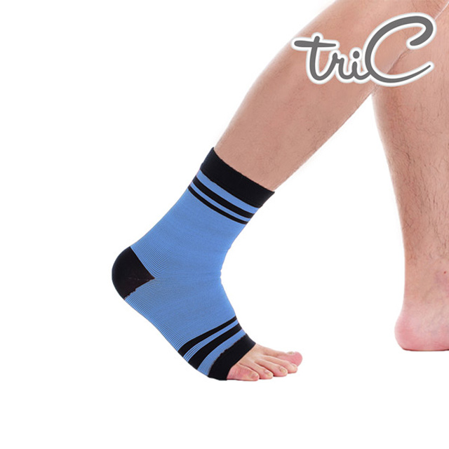 【Tric】台灣製造 專業運動防護用具-腳踝護套 藍色(1雙)