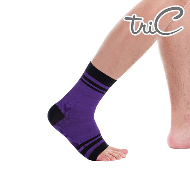【Tric】台灣製造 專業運動防護用具-腳踝護套 紫色(1雙)