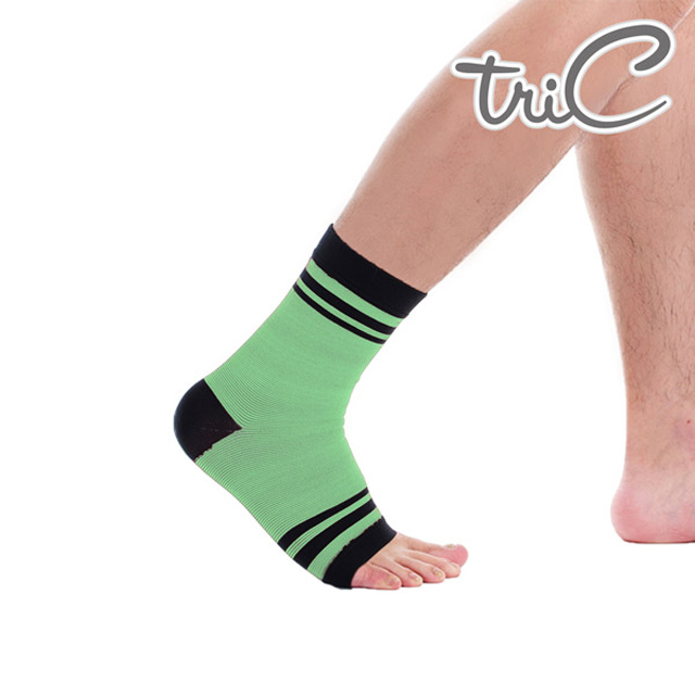 【Tric】台灣製造 專業運動防護用具-腳踝護套 綠色(1雙)