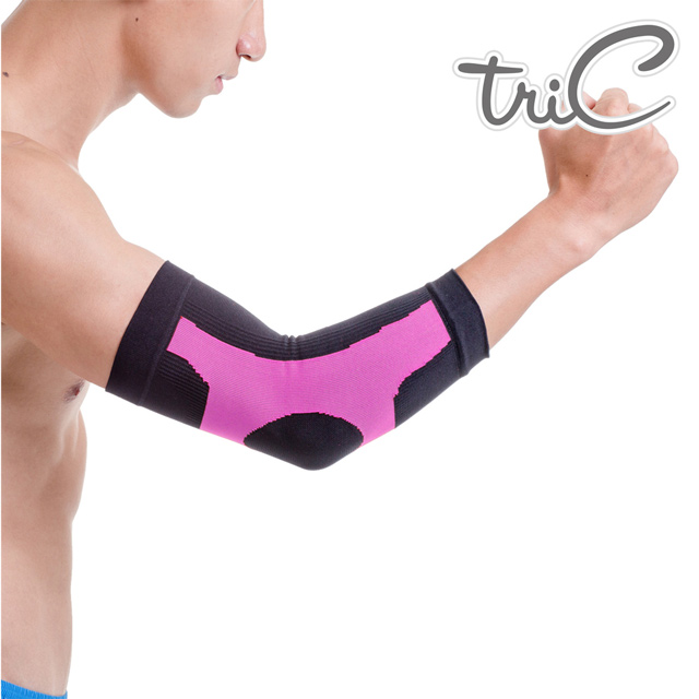 【Tric】台灣製造 專業運動防護用具-手臂護套 桃紅色(1雙)