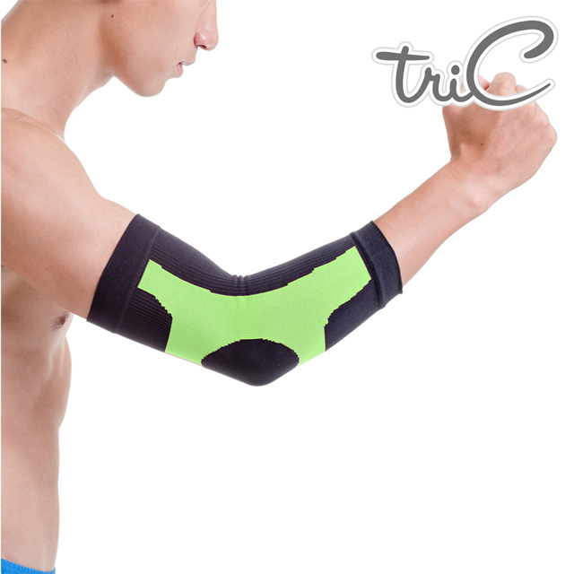【Tric】台灣製造 專業運動防護用具-手臂護套 螢光綠色(1雙)