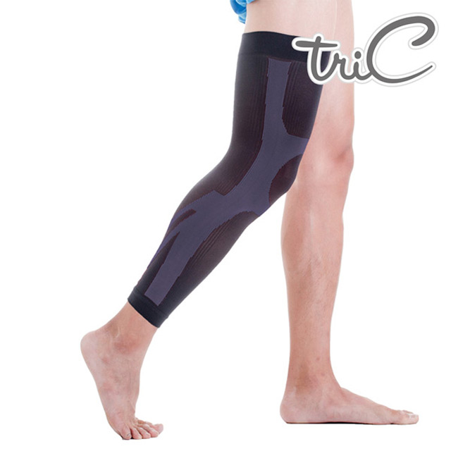 【Tric】台灣製造 專業運動防護用具-大小腿護套 灰色(1雙)