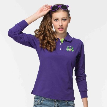 《SASAKI》(女款)抗紫外線吸排功能精梳棉質POLO長衫/845123