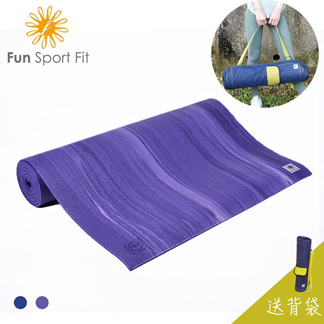 Fun Sport fit 海之旅-微醺浪潮瑜珈墊 8mm 【送瑜珈背袋】 (運動墊/體適能墊/瑜伽墊)