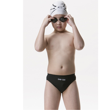 【SAIN SOU】競賽/泳隊/兒童三角泳褲附泳帽(兩件)A67203
