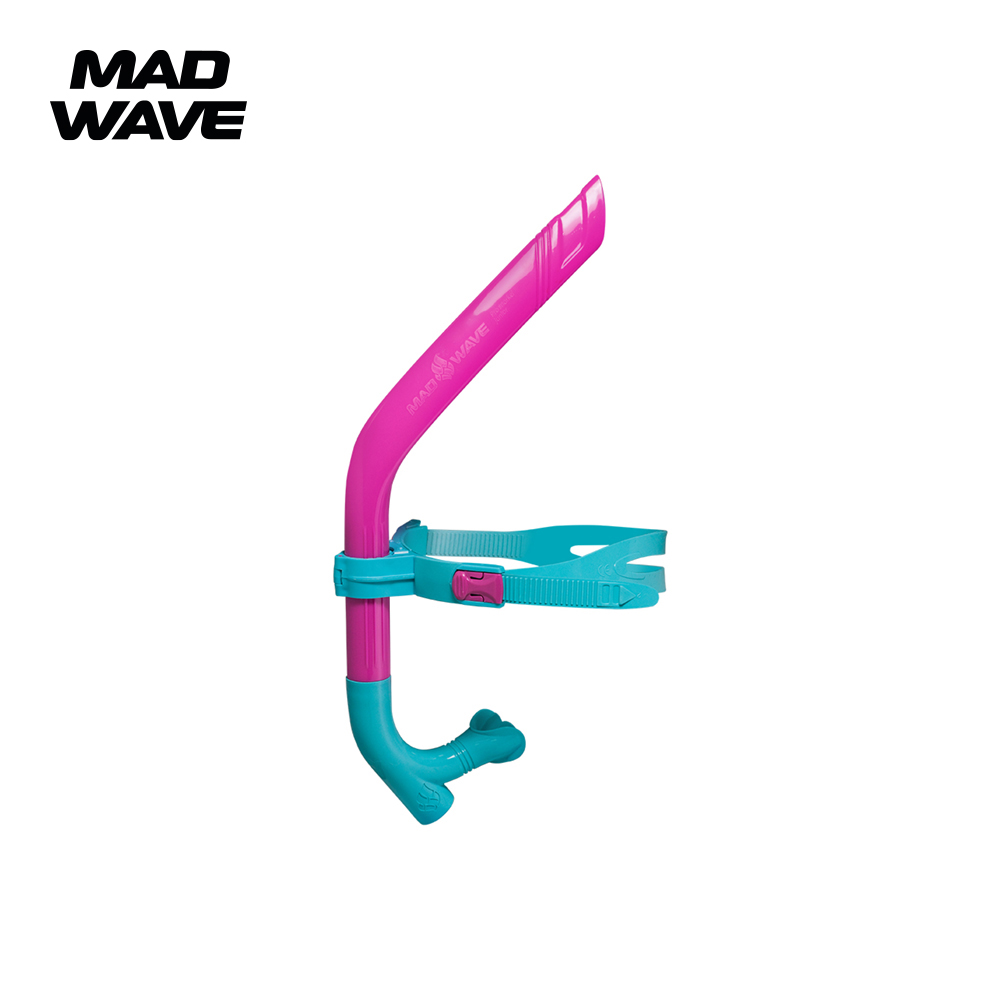 俄羅斯MADWAVE PRO SNORKEL PINK 前掛式訓練專用呼吸管