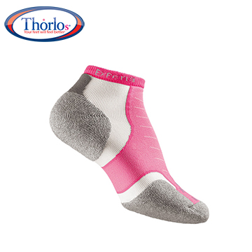 Thorlos EXPERIA雪豹系列-超短筒運動襪 粉紅