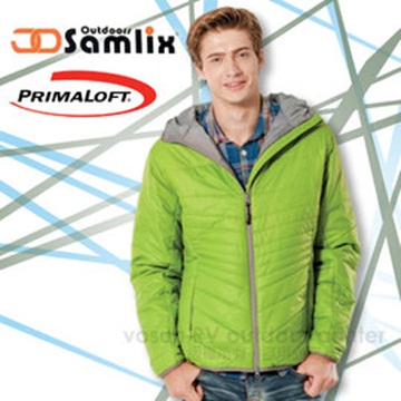 【山力士 SAMLIX】男Primaloft 輕量保暖外套.雪衣_綠 66813