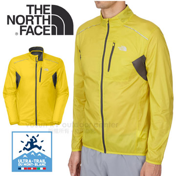 【美國 The North Face】男款 超輕量排汗透氣風衣夾克外套/CKP8 酸性黃/瀝灰