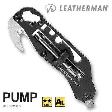 【美國 Leatherman】PUMP多功能口袋工具(黑色尼龍套)_831802