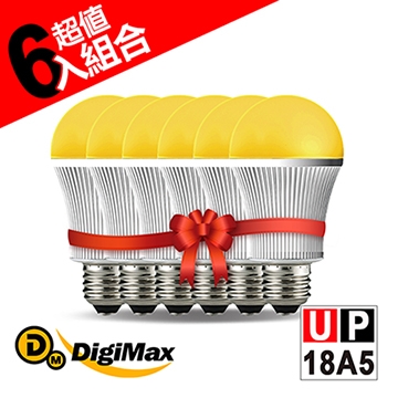 DigiMax★UP-18A5 LED驅蚊照明燈泡 6入組 [防止登革熱 [採用日本LED Stanley燈芯