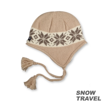 SNOWTRAVEL 3M防風透氣保暖羊毛遮耳帽(黑色) 兩入