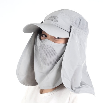 SNOWTRAVEL 抗UV遮陽休閒帽(臉/肩頸部防曬設計)(灰色)(850)