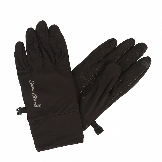SNOWTRAVEL雪之旅 抗UV反光觸控手套(冰涼降溫科技材質) 黑色(STAH028-BLK)(750)