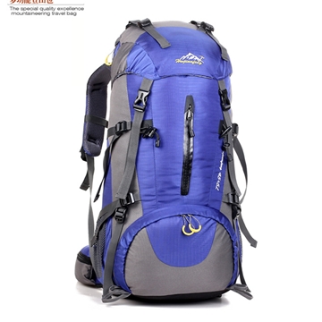 May Shop【LF0972】戶外專業品牌登山包徒步旅行野營包大容量防雨罩雙肩背包