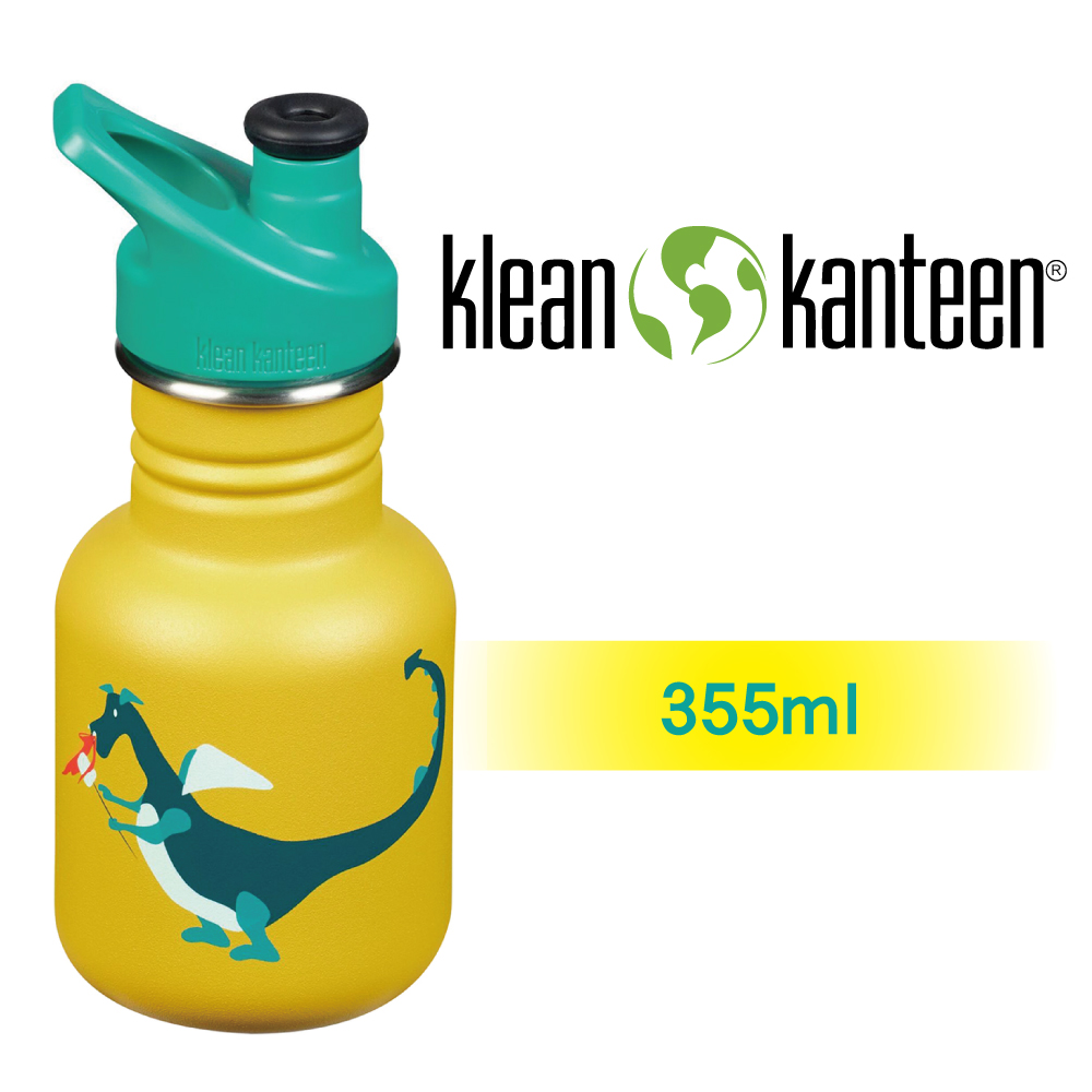 【美國Klean Kanteen】幼童窄口不鏽鋼經典水瓶-355ml-小惡龍