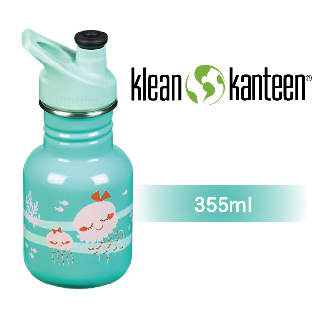 【美國Klean Kanteen】幼童窄口不鏽鋼經典水瓶-355ml-小水母