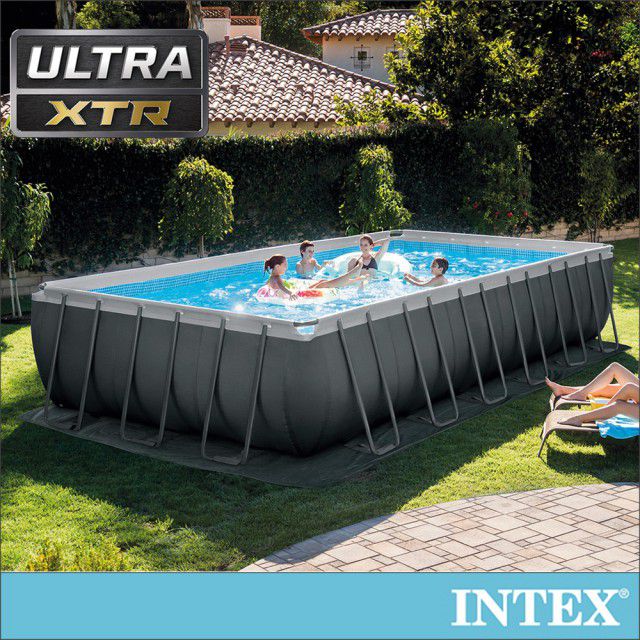 INTEX 長方型框架速搭大型游泳池-附砂濾水泵(26363)