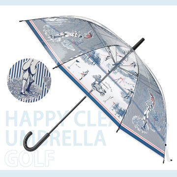 日本 HAPPY CLEAR UMBRELLA GOLF 高爾夫 晴天 雨傘