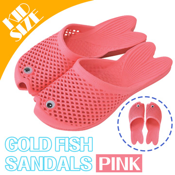 【日本 SPICE 】 戶外郊遊 兒童 粉色 色彩鮮艷 療癒系 海灘 金魚拖鞋
