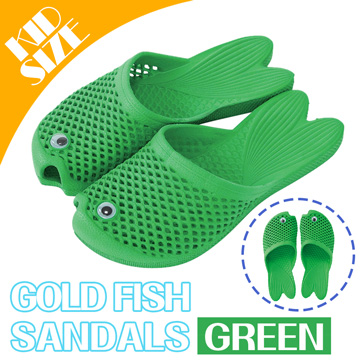 【日本 SPICE 】 戶外郊遊 兒童 綠色 色彩鮮艷 療癒系 海灘 金魚拖鞋