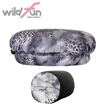 WildFun 野放可調式舒適頭枕 PA007 灰色豹紋