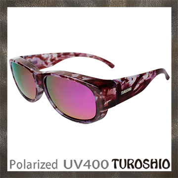 Turoshio 超輕量-坐不壞科技-偏光套鏡-近視/老花可戴 H80099 C7 紫水銀(中)