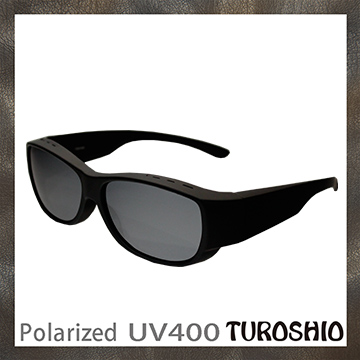 Turoshio 超輕量-坐不壞科技-偏光套鏡-近視/老花可戴 H80102 C2 黑白水銀(小)