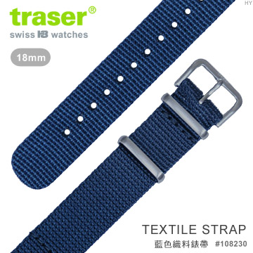 TRASER Textile strap 藍色織料錶帶-87#108230