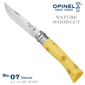 OPINEL NATURE - WOODCUT 法國刀自然圖騰系列-雪花圖騰(No.07 #OPI_001553)