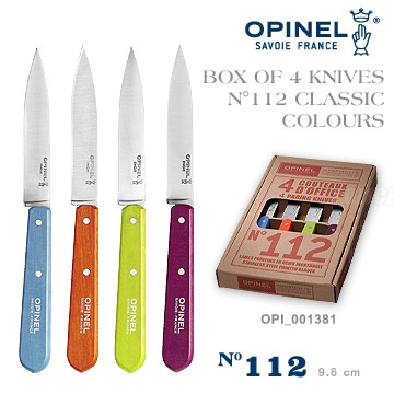 OPINEL Pop paring 法國彩色不銹鋼餐刀４件組(#OPI_001381)