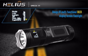 HELIUS Omega VI CREE XHP35 HI LED 1500流明 無線快速充電OLED顯示屏多功能手電筒