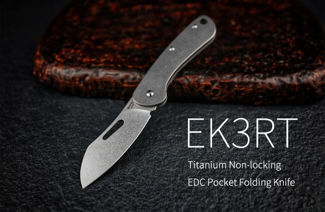 MecArmy EK3RT (鈦/手柄)非鎖定EDC口袋折疊刀