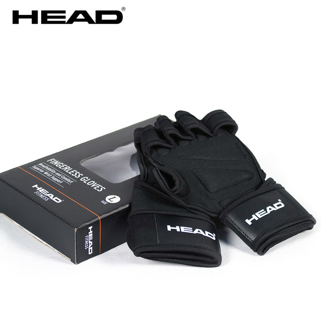 HEAD海德 透氣式健身手套 超透氣 止滑耐磨 手掌完全包覆 運動輔具護 腕帶 助力帶