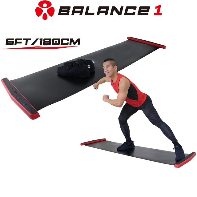 balance 1 橫向核心肌群訓練 滑步器 豪華版 黑色180cm (sliding board ex 180cm)