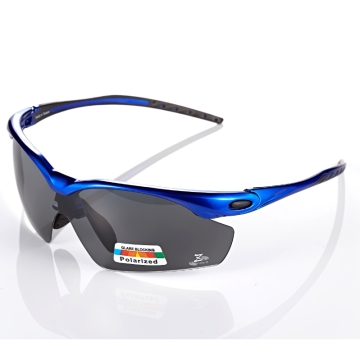 【視鼎Z-POLS太空纖維三代款】新一代TR彈性輕量材質搭載100%Polarized頂級偏光運動眼鏡！(寶藍款)